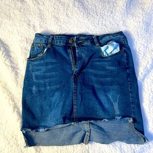 Dark blue jean skirt